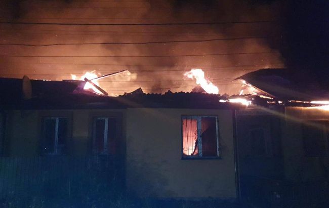 Russian drones damage homes and ignite fires in Kyiv region