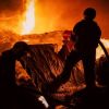 Russia strikes Kyiv for third time in a day, sparking warehouse fire and injuring one