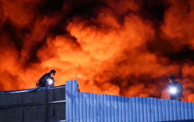Fire breaks out at industrial facility near Ukraine's Kharkiv after Russian attack