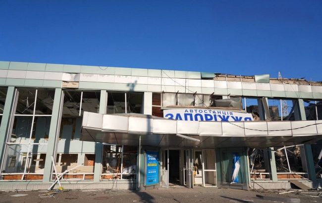 Russian bomb heavily damages Ukraine's Zaporizhzhia bus station: Photos reveal aftermath