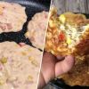 Instead of pizza: Pancakes with ham and tomato recipe