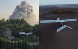 Ukraine strikes key Russian logistics hub with long-range FP-1 drones, Fire Point says