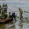 Ukrainian forces destroy Russian boat carrying troops (Video)