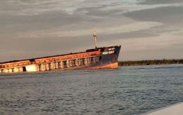 UK intelligence releases images of Russian ship with Shahed drones sunk by Ukraine in Caspian Sea