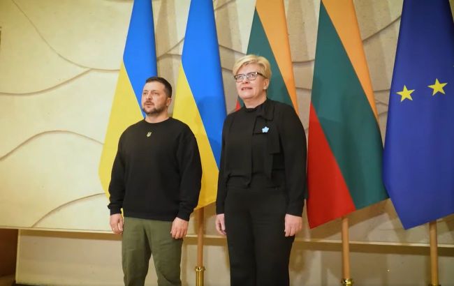 Zelenskyy discusses defense cooperation with Lithuanian PM