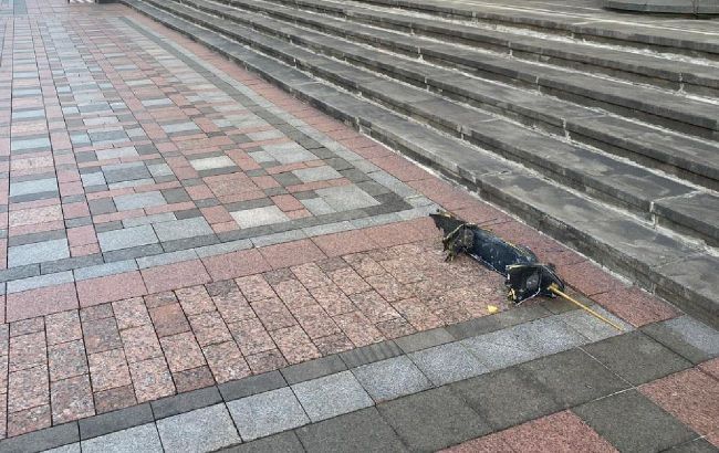 Russian drone debris found near Verkhovna Rada