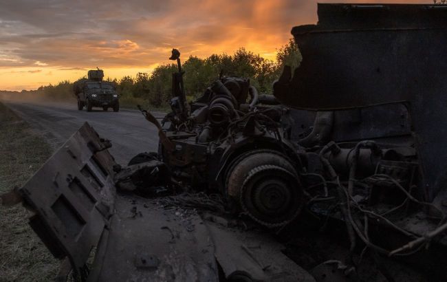 Ukrainian paratroopers show 'road of death' in Kursk region filled with destroyed Russian equipment