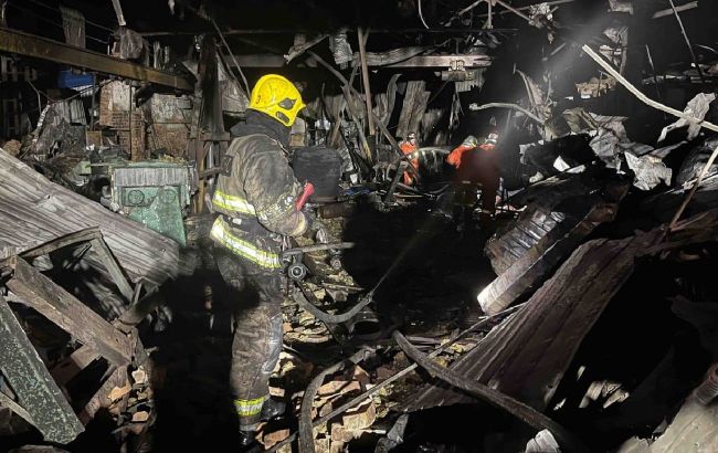 Russian drones attack aftermath: Fire breaks out in Kyiv region