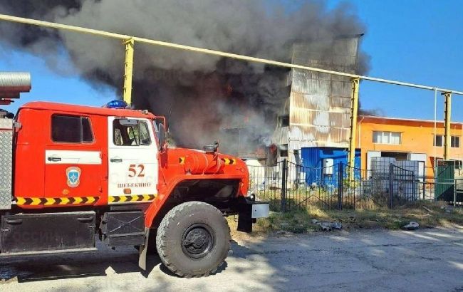 Fire breaks out in Shebekino, Russia: Plant burning