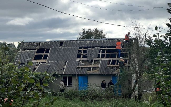 Fragments of downed Russian drones fall in Khmelnytskyi region, aftermath