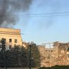 Kherson admin building burns for half a day after Russian attack