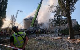 Homes hit, children among the victims: Aftermath of Russiaэs massive attack on Kyiv