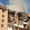 Russian drone strikes apartment building in Kharkiv, destroying three floors