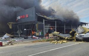 Russia strikes supermarket near Ukraine's Odesa with jet-powered drone