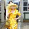 Vivienne Westwood turns heads in Paris with leopard pants and horned platforms