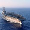 U.S. Navy aircraft intercepted an Iranian drone over an American aircraft carrier