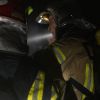 Drone attack caused residential building in Kyiv to catch fire