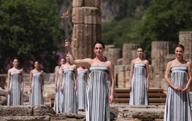 Olympic flame of 2024 Games lit at ceremony in Greece