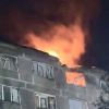 Russian drone hits dormitory in Dnipro, fire breaks out