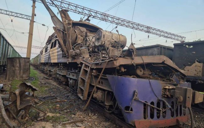 Russia strikes civilian cargo locomotive in Ukraine