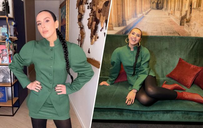 80s vibes: Jamala stuns in pointed boots and bold shoulders