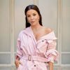 Eva Longoria impresses in pastel pink monochrome trench outfit
