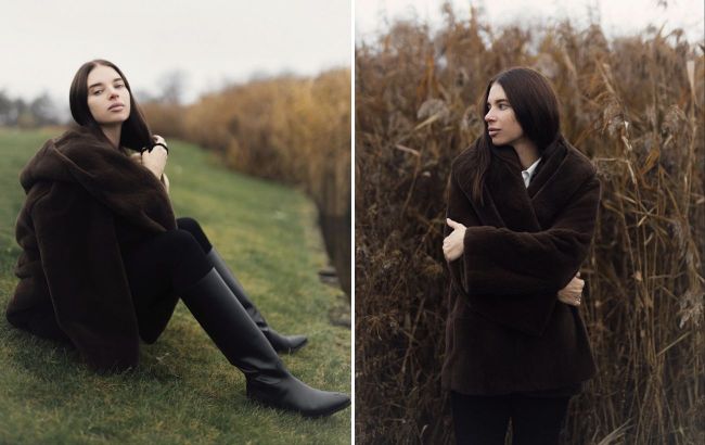 Winter luxury style: How Usyk's wife dresses for freezing temps