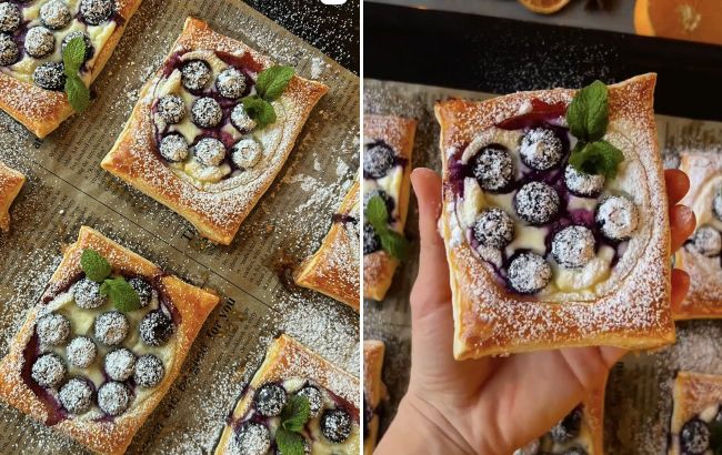 Effortless berry pastries with creamy filling: Perfect for sweet fix