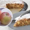Fluffy apple charlotte without sugar and flour