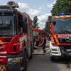 Russia strikes Khmelnytskyi region: Downed drone debris causes fire at facility