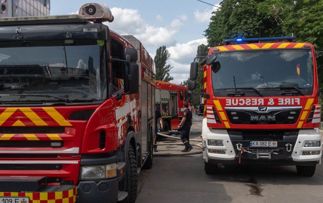 Russia strikes Khmelnytskyi region: Downed drone debris causes fire at facility
