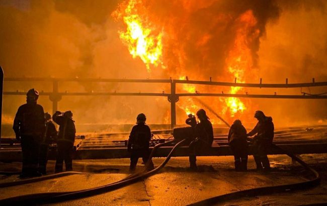 Firefighting efforts continue for over a day at Kyiv enterprise struck by Russia