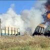 Truck crashes into train in Russia, 18 fuel cars derail