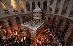 Holy Fire descends in Jerusalem