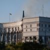 Cabinet of Ministers building attacked by Russia for first time: Upper floors ablaze, footage