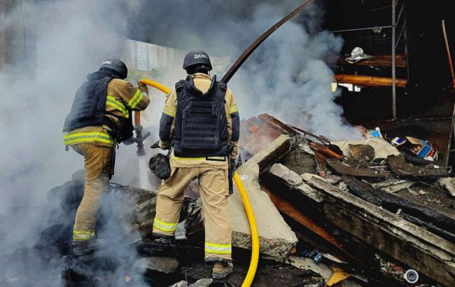Rescuers show aftermath photos after morning strike on Dnipro