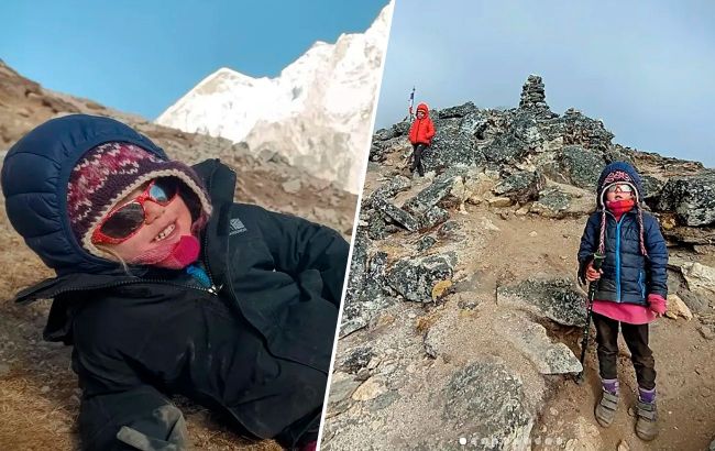 Four-year-old girl conquered Everest without help - Photos