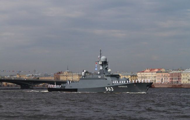 Russian missile ship Serpukhov on fire in Kaliningrad region, source says