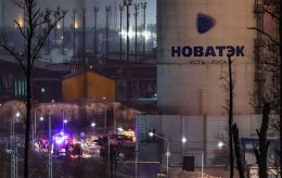 Ukrainian drones hit Russian gas giant's facility at Ust-Luga port