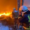 Drone hits residential building, causing fire, in Kyiv region