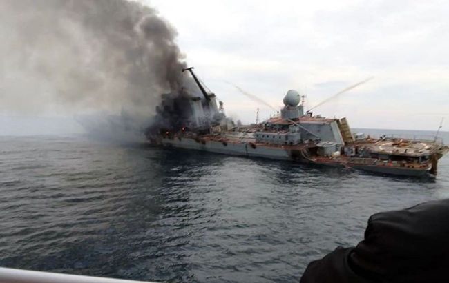 Ukrainian military releases archival footage of strike on Russian warship Moskva