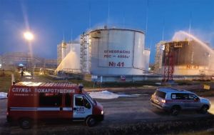 Two Russian oil refineries engulfed in flames after overnight drone strikes