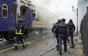 Russia strikes passenger train in Ukraine's Lutsk: Footage