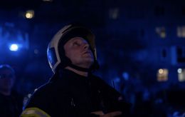 Russia hits Vyshhorod as high-rise burns and second building collapses