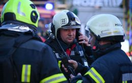 Drone attack on Kyiv sparks fire in office building