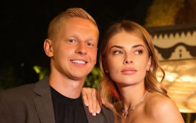 Style goals: Football star Oleksandr Zinchenko and wife Vlada shine in chic evening looks