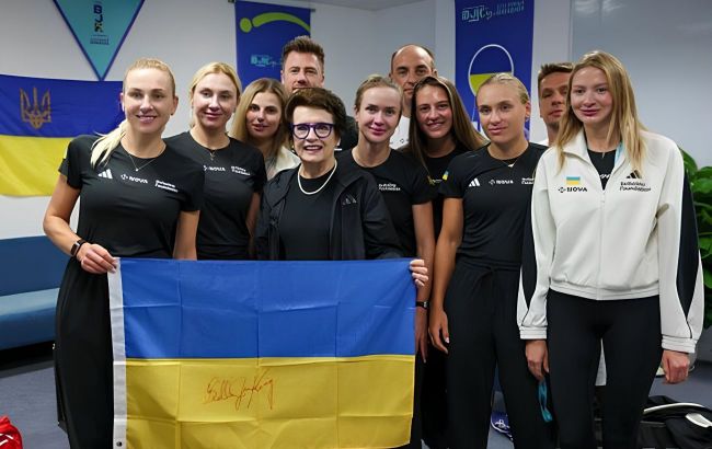 Legendary Billie Jean King backs Ukrainian tennis stars ahead of Spain match