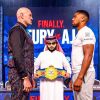 Fury and Joshua face off for first time ahead of blockbuster fight: Video