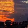 Sky in Florida split into two halves: Captivating moment of sunset