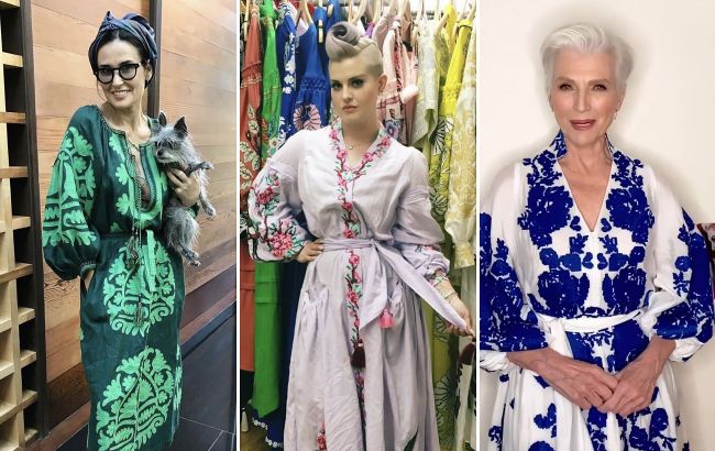 Demi Moore, Salma Hayek and more: World celebrities embracing Ukrainian vyshyvankas